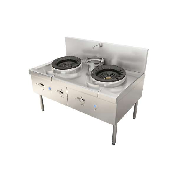 Bếp điện từ đôi công nghiệp có bầu nước