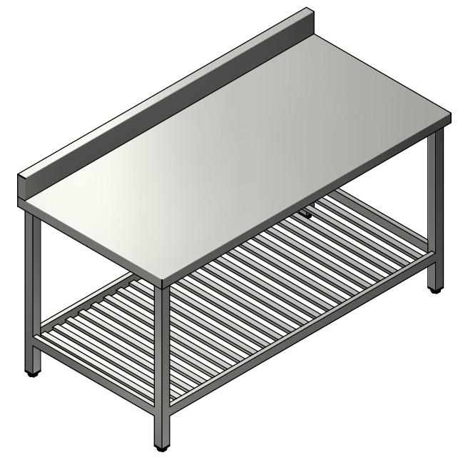 Bàn chế biến có lót gỗ 1 BCB15