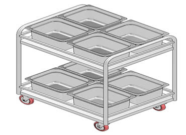 Xe đẩy thu gom khăn các lớp